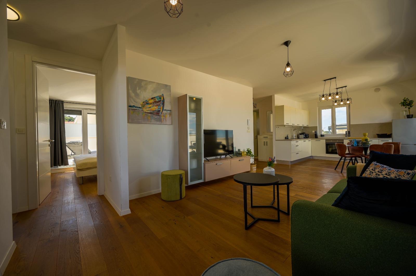 Evening light in the open living space