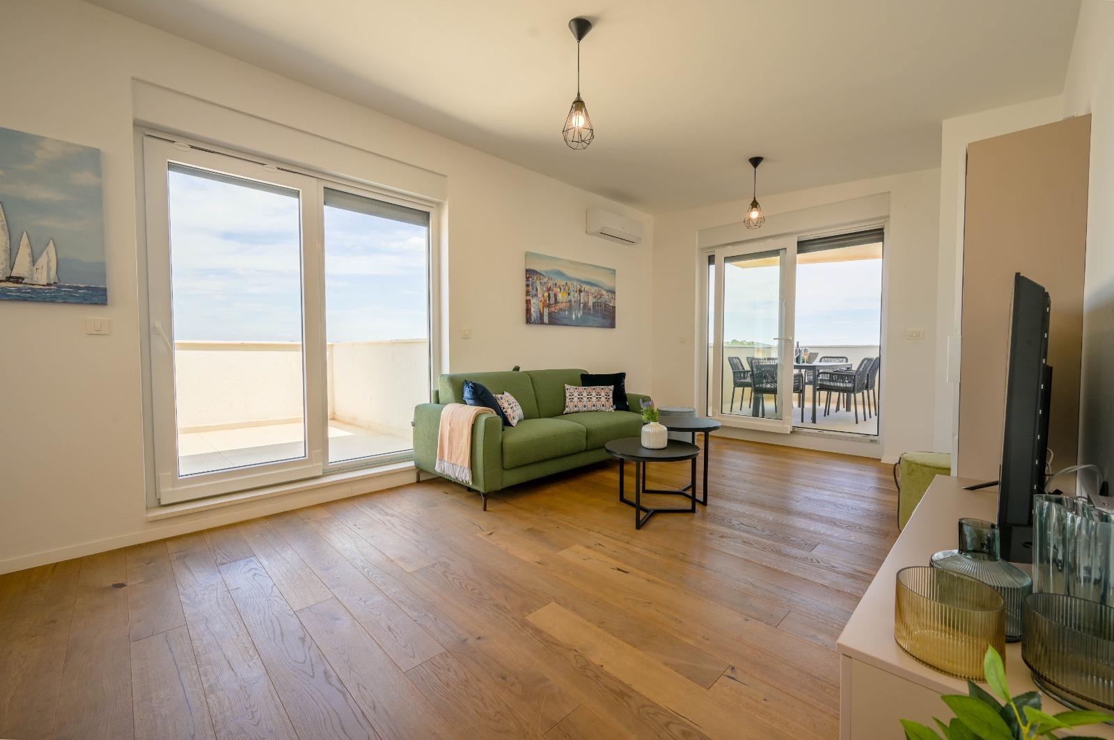Living room opening onto the terrace