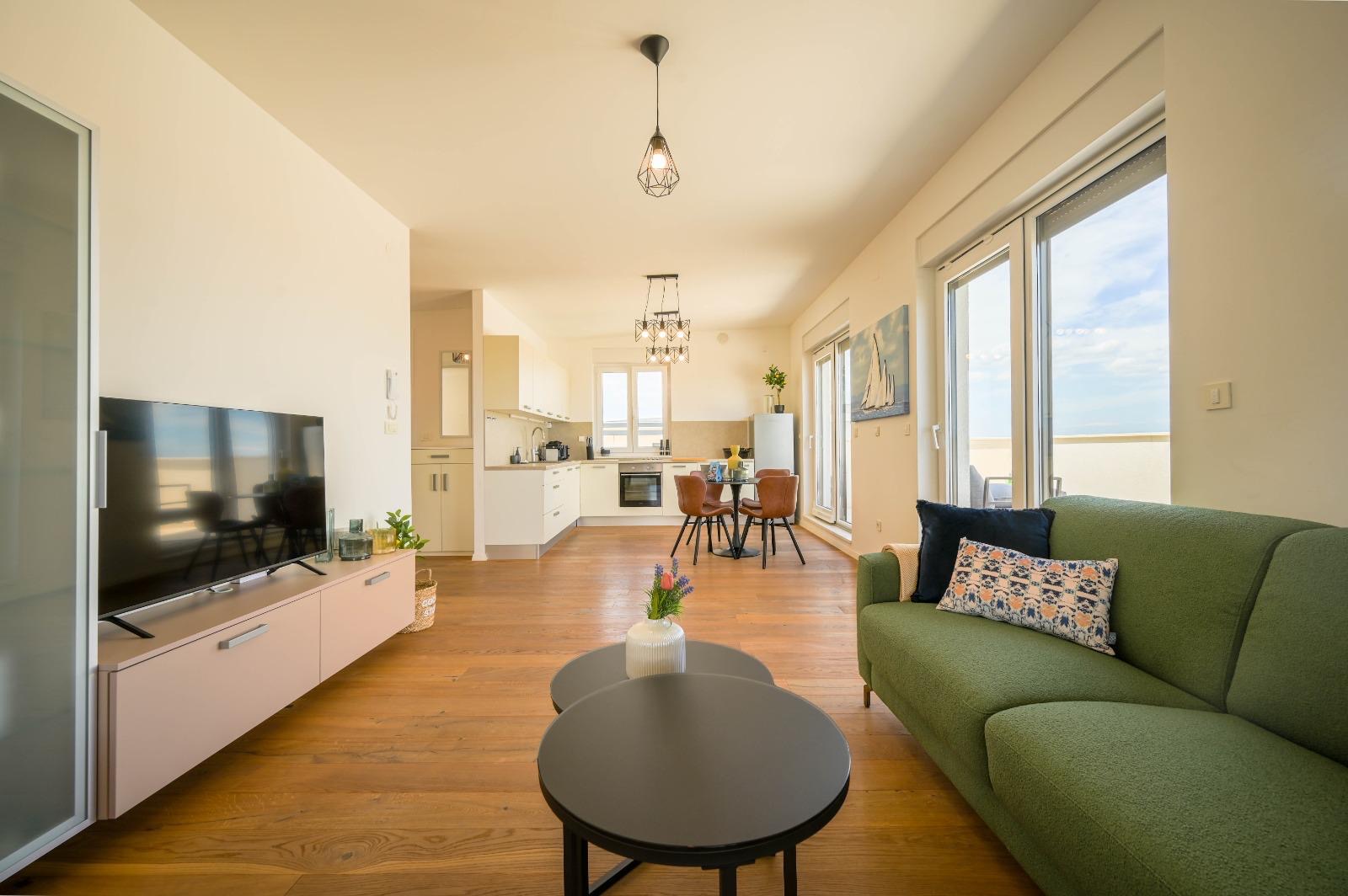 Living and kitchen from the terrace side
